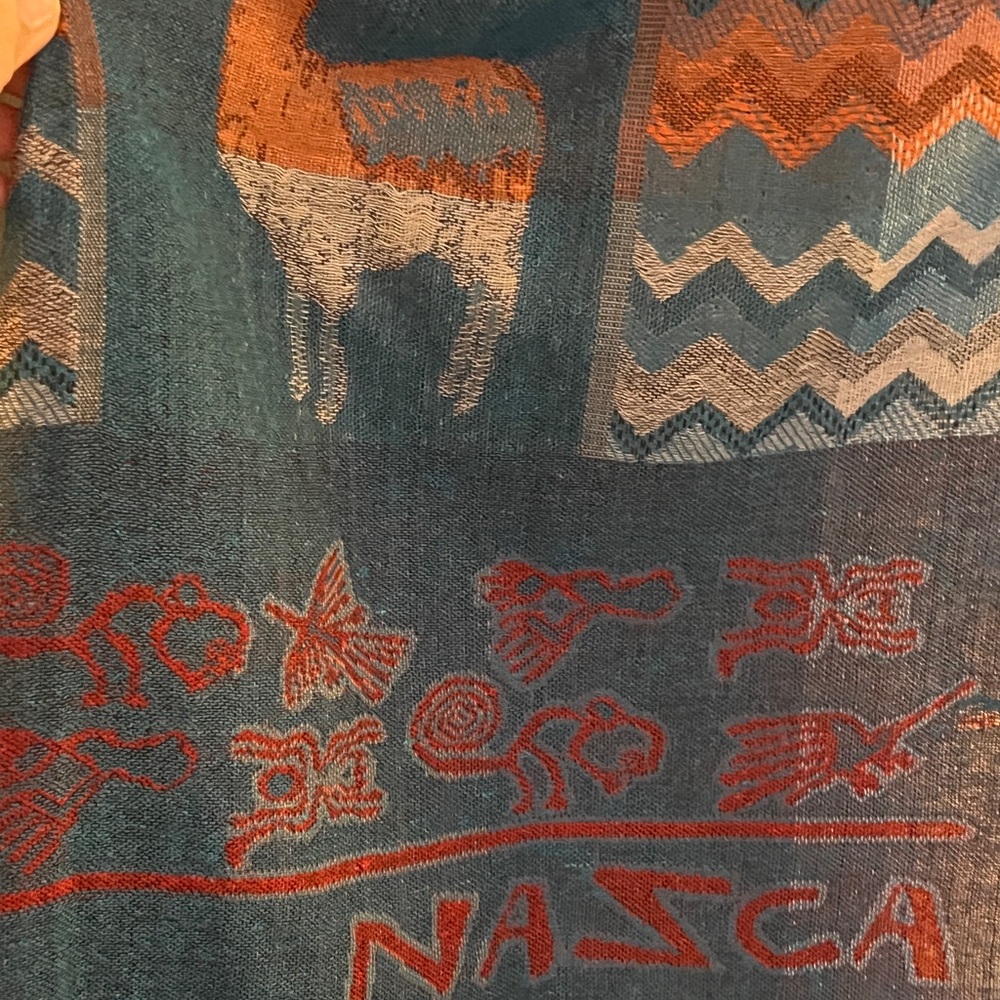 Colorful Zigzag Patterned Shawl - image 3